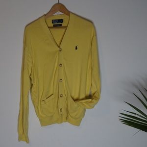 Ralph Lauren Yellow Cardigan Sweater